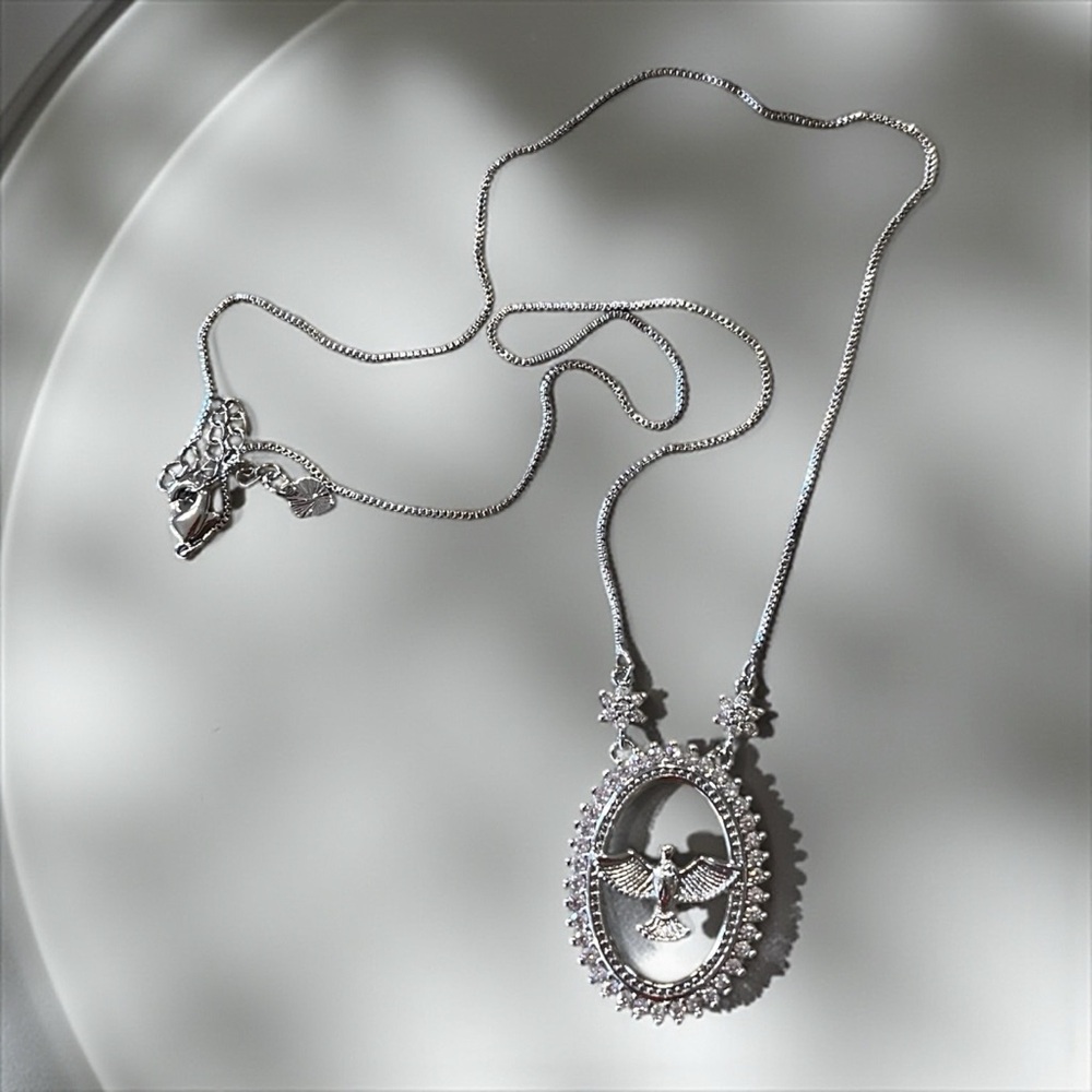 Dove Cubic Zirconia Pendant Necklace - Picture 3 of 16